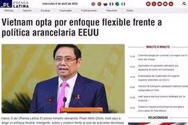 El artículo publicado en la página de Prensa Latina. (Foto: VNA)