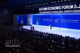 Sesión plenaria de alto nivel del Foro Económico de Otoño 2026, bajo el lema «La convergencia de los nuevos polos de crecimiento global». (Foto: VNA)