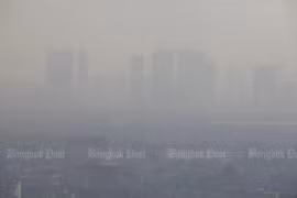 El polvo cubre Bangkok el 7 de enero. (Foto: bangkokpost.com)