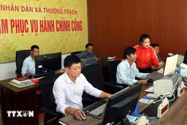 El centro de administración pública de la comuna de Thuong Trach, provincia de Quang Tri. (Foto: VNA)