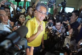  El exsecretario del Interior y miembro del Partido Liberal (LP), Manuel Mar Roxas