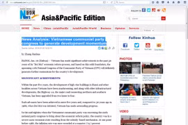 Destaca prensa internacional significados del Congreso partidista de Vietnam