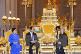 Presidente vietnamita dialoga en Phnom Penh con rey camboyano