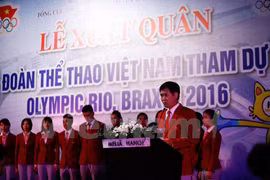 Efectúan abanderamiento a delegación vietnamita a Juegos Olímpicos 2016