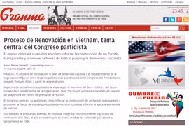 Prensa cubana saluda XII Congreso del Partido Comunista de Vietnam