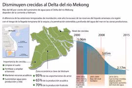 [Infografia] Disminuyen crecidas al Delta del río Mekong