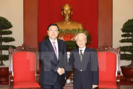 Líder partidista recibe a presidente de la Asamblea Popular Nacional de China
