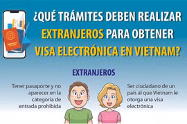 ¿Qué trámites deben realizar extranjeros para obtener visa electrónica en Vietnam?