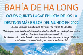 Bahía de Ha Long de Vietnam entre los destinos más bellos del mundo 
