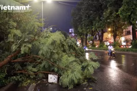 La lluvia alivia el calor de más de una semana en Hanoi