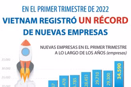 Vietnam registró un récord de nuevas empresas en el primer trimestre 