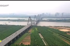 Panorama del área de planificación urbana del río Rojo desde arriba 