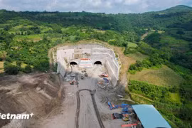 Realizan la construcción del túnel Tuy An. (Foto: Vietnam+)