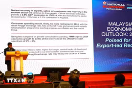 El presidente de la Cámara de Comercio e Industria de Malasia, Soh Thian Lai, habló en la inauguración del Foro. (Foto: VNA)