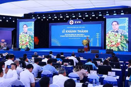 El primer ministro Pham Minh Chinh habla en la ceremonia de inauguración. (Foto: VNA)