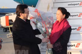 Presidenta de la Asamblea Nacional de Vietnam arriba a Ginebra para IPU 138