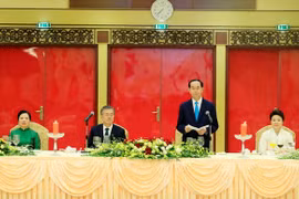 Presidente de Vietnam preside banquete de bienvenida a su homólogo sudcoreano