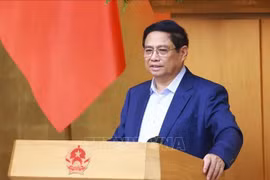 El primer ministro de Vietnam, Pham Minh Chinh, preside la reunión (Foto: VNA)