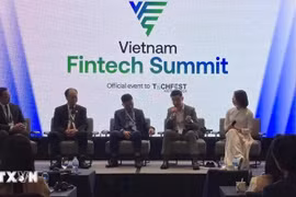 Expertos debaten en un coloquio sobre la tecnología financiera en Techfest Vietnam 2024 (Foto: VNA)