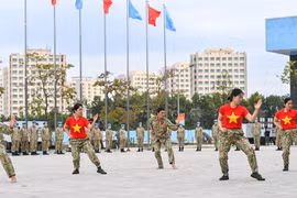 Cascos azules de Vietnam realizan demostración de artes marciales