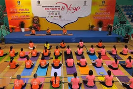 Celebran Día Internacional del Yoga en Ba Ria - Vung Tau