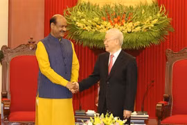 Máximo dirigente partidista de Vietnam recibe al presidente de Cámara Baja india