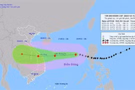 Tifón Noru tocará tierra firme de Vietnam en la tarde del 27 de septiembre