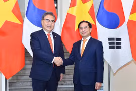 Canciller vietnamita recibe a su homólogo surcoreano Park Jin 
