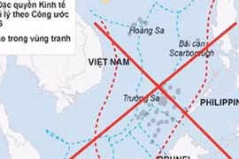 Detectan una empresa vietnamita colgando mapa que viola soberanía nacional sobre archipiélagos 