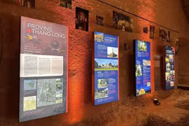 Artefactos de Ciudadela Imperial de Thang Long en exhibición en Francia