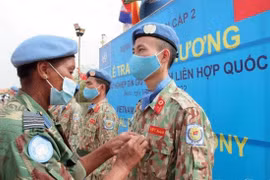 Cascos azules vietnamitas reciben medallas de la ONU por su labor en Sudán del Sur