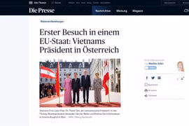 Medios austriacos destacan visita del presidente vietnamita al país europeo