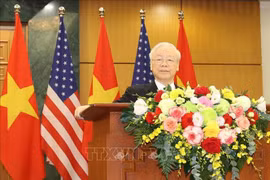 Discurso del secretario general Nguyen Phu Trong a la prensa tras sus conversaciones con el presidente estadounidense