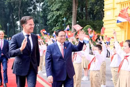 Premier vietnamita preside ceremonia de bienvenida a su homólogo neerlandés