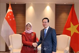 Presidente vietnamita recibe a homóloga singapurense 