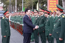 Presidente del Parlamento realiza visita previa al Tet a fuerzas armadas de provincia de An Giang