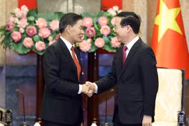 Presidente de Vietnam recibe al titular del Frente de Construcción Nacional de Laos