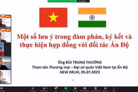 Vietnam participa en seminario web sobre negociación y firma de contratos con socios indios