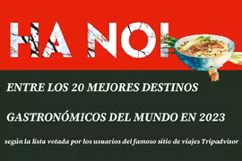 Hanoi entre mejores destinos gastronómicos del mundo en 2023