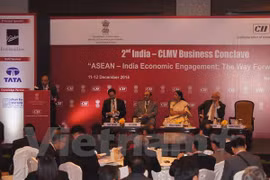 La segunda Conferencia Empresarial entre el CLMV (integrado por Cambodia, Laos, Myanmar y Vietnam) y la India. (Fuente: VNA)