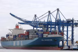 El puerto marítimo de aguas profundas de Cai Mep – Thi Vai. (Fuente: VNA)