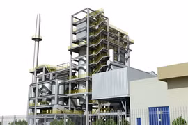 El modelo de El sistema generador de electricidad a partir de desechos industriales en Nam Son (Fuente: Internet)