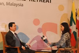 El ministro de Economía de Vietnam, Vu Huy Hoang, en la entrevista con la Agencia Vietnamita de Noticias (Fuente: VNA)