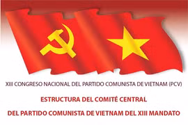 Estructura del Comité Central del Partido Comunista de Vietnam del XIII mandato