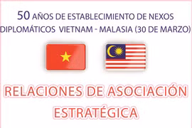 50 años de establecimiento de nexos diplomáticos Vietnam-Malasia