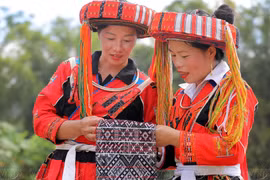 Tejido del brocado, hermoso rasgo cultural de la etnia vietnamita Pa Then