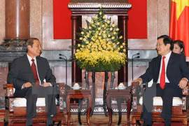 Recibe presidente vietnamita a dirigente laosiano