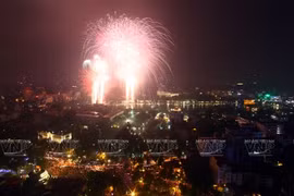 Espectáculos pirotécnicos iluminan noche del Día Nacional 