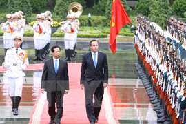 Los premieres vietnamita, Nguyen Tan Dung, y británico, David Cameron (Fuente: VNA)