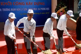 Arranca construcción de escuela preescolar en isla Ly Son
